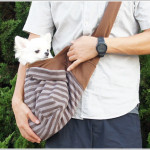 ママとピッタリ安心ドッグスリング ボーダーポケット